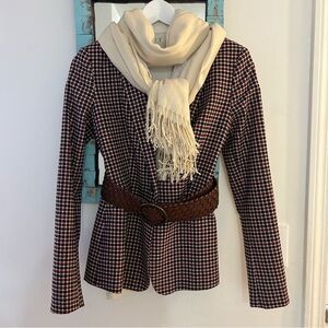 Elegant plaid blazer size 6 Tommy Hilfiger